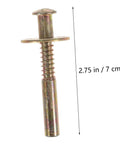 Close-up view of 2.75-inch spring latch from 4 Pack Spring Loaded Latch Kit For Crib And Bed Rails No Sweat Easy Installation Durable Iron Construction Kid Safe Hardware Kit For Home Improvement And DIY Projects