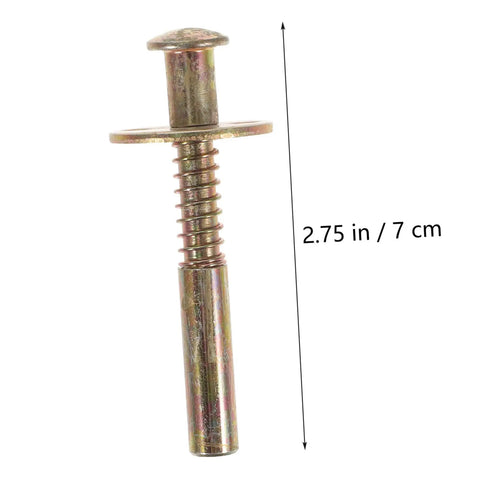 Close-up view of 2.75-inch spring latch from 4 Pack Spring Loaded Latch Kit For Crib And Bed Rails No Sweat Easy Installation Durable Iron Construction Kid Safe Hardware Kit For Home Improvement And DIY Projects