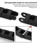 CNC Cable Drag Chain 10mm By 10mm Inner Size, 1 Meter Length Bridge Type Non Openable Black Plastic Wire Carrier Chain With End Connectors