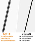 Comparison of strong holding pole for Industrial Floor Lamp With Hanging Glass Shade In Black Farmhouse Vibe vs weak pole.