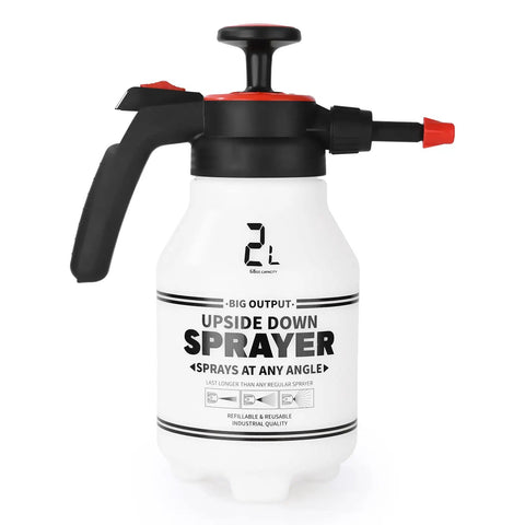 White 0.53 Gallon Garden Sprayer Hand Pump With Adjustable Nozzle And Trigger Lock Portable Do It All Multipurpose