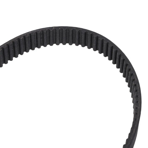Solid Rubber Timing Belt Pulley Kit Built For Small Engines To Bring Silence To Your Machine While Reducing Vibration Drastically With Simple Swap Setup And Rock Solid Abrasion Resistance Handles Torque Loads Without Hassle Or Repair Bills Later, black rubber belt close-up