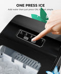 Scooper Free Nugget Ice Maker On Your Countertop Drops Soft Chewy Ice Straight Into Your Glass In Under Ten Minutes Plus Cleaning Tabs For Effortless Home Bars And Weekend Hangouts with control buttons and ice.