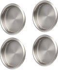 4 Pack Satin Nickel Closet Door Finger Pulls Two And One Eighth Inch Inner Diameter Snap In Design No Nails Needed