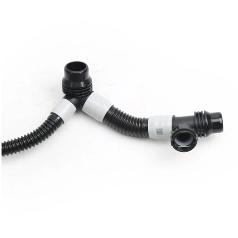 Slick Drop In Replacement Battery Cooling Hose With Left Manifold Pipe For Tesla Model 3 And Y EV 2017 To 2025, black plastic pipe.