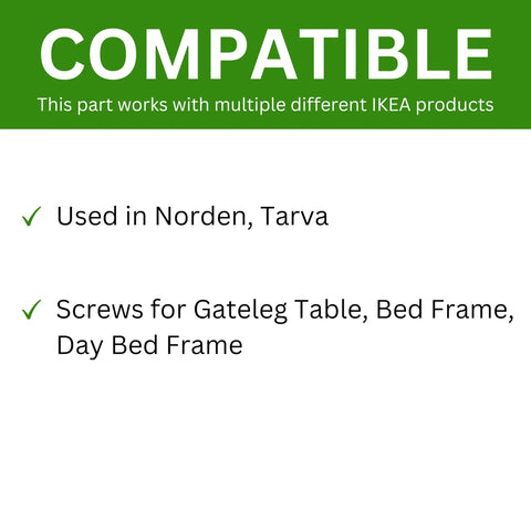 Ace Quality Long Replacement Screws For Sturdy Bed Frame Daybed And Folding Gateleg Table Furniture Hardware compatibility info.