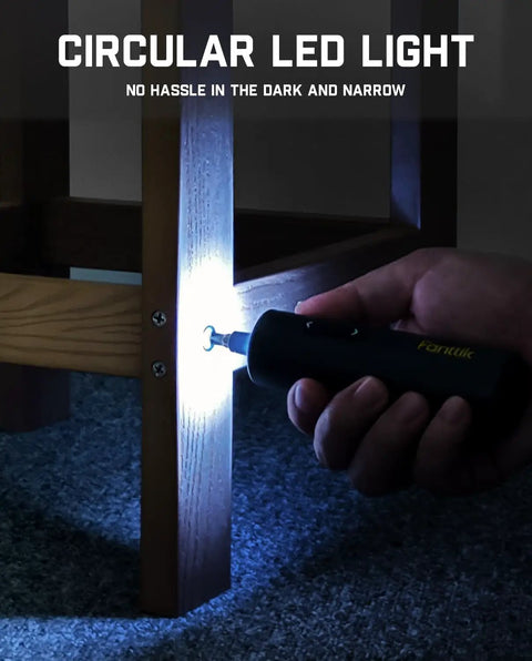 Capsule Cordless Screwdriver All In One Kit With High Torque, Ultra Compact 150mm Design illuminating dark corner