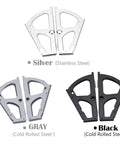 Heavy Duty Stainless Steel Furniture Hinges For Drawers And Cabinets Foldable Self Installing Shoe Rack Hardware in silver, gray, and black finishes.