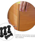 Heavy Duty Steel Screws And Nuts 170 Set Assortment Kit For Furniture Assembly with black screws shown during installation.