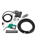 Workhorse 25 Gpm Fuel Transfer Pump With Auto Shutoff Nozzle Plug And Play 12 Volt Diesel Gas Line Kit components with hoses and nozzle setup