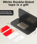 Grab These 16 Pairs Of No Drill Stainless Steel Magnetic Door Catches With Killer Adhesive Grip For Your Kitchen Bathroom Closet Or RV Drawer Latch To Keep Everything Locked Tight Without Any Messy Drilling Required And Super Easy To Install Today. Image shows a black box with double-sided tape and red and white adhesive strips.