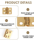 72 Pack Mini Hinges For Crafts Brass Tiny Hinges For Wooden Boxes Jewelry Boxes Dollhouses DIY Miniature Cabinets And Closets With 288 Mounting Nails 10 By 8 Mm Gold And Silver showing brass hinge details and design.