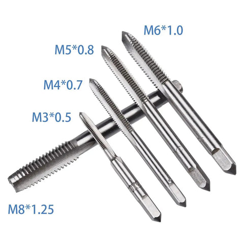 Heavy Duty Tap Handle Wrench Kit For Quick Hand Tapping, Pro Grade Tap Set With T Handle, M3 to M8 taps displayed