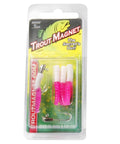 Trout Magnet fishing lures in pink and white in retail packaging with hooks, labeled for freshwater fishing, 1/64 oz size.