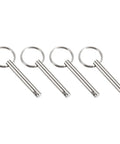 Quick Release Pins 6mm By 50mm Four Pack Carbon Steel Pull Pins For Shipbuilding And Ship Outfitting, Boat Tops, Marine Hardware