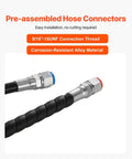 Close-up of 20ft Hydraulic Steering Hose Kit for Outboard Motors 2 Pack Leak Proof TPEE Hoses with pre-assembled connectors.