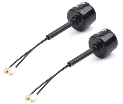 Two black 5.8G LHCP FPV antennas high gain 3dBi for DJI O3 Air Unit FPV Racing Drone with IPEX1 connector, durable build