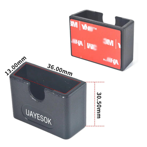 Universal Adhesive CB Microphone Mount with dimensions for Cars Trucks and Boats Ham Radio Speaker Holder