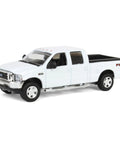 Ford F250 Super Duty 2004 Diecast Crew Cab Pickup Truck White 1 64 Scale Display Model With Rubber Tires And Metal Chassis
