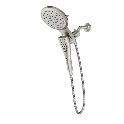 Verso Spot Resist Nickel Round Rain Shower Head With Detachable Handshower Magnetic Docking System And 60 Inch Metal Hose