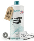 Ultrasonic Cleaner Solution Concentrate With Free Cleaning Cloth Makes Up To 50 Gallons For All Ultrasonic Machines USA Made 32 oz bottle with gear and keys