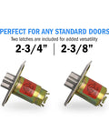 Two UL listed latches for Grade 2 Heavy Duty Cylindrical Lever Lockset ADA UL Listed Satin Chrome US26D Entry Reversible Doors