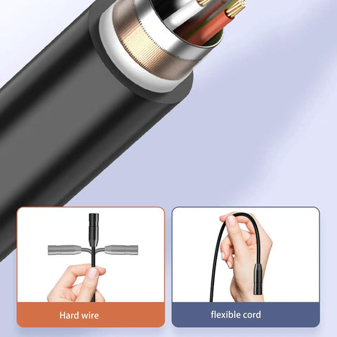 Industrial Endoscope 1080P HD 8mm Borescope With 4.3 Inch Screen And 16.4 Ft Cable showing flexible and hard wire options