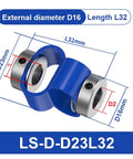 Super Tight Encoder Shaft Coupling Built Badass For Smooth Torque Transmission And Rock Solid Vibration Damping With Heavy Duty Heat Resistant Insulation That Keeps Things Running Cool, showing dimensions L32mm, D16mm.