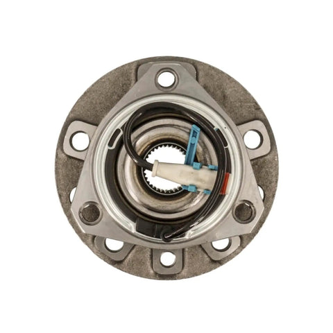 Front view of Front Wheel Hub Bearing Assembly for Tesla Roadster 2008 2011 5 Lug No ABS Bolt On Direct Fit Replaces OEM 513283 Ball Bearing