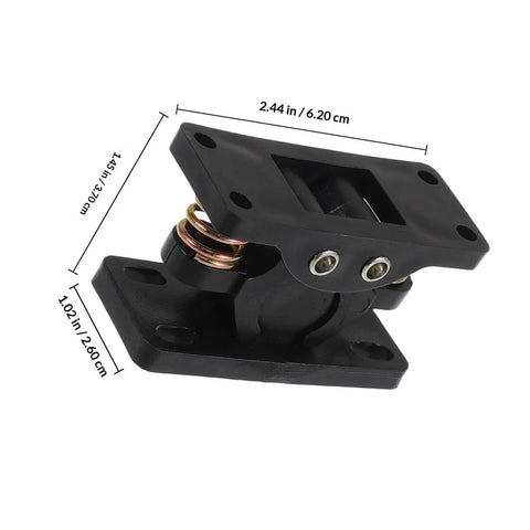 Heavy Duty Zinc Alloy Double Roller Door Latch With Ball Catch, Black Spring Loaded Clamp, 2.44 in x 1.02 in dimensions