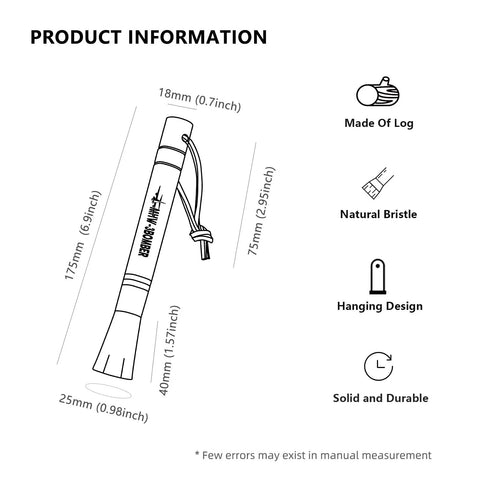Diagram of Air Blower And Cleaning Brush Kit For Espresso Machines And Coffee Grinders, All In One Dust Duster dimensions and features.