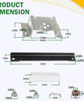 CR12 Steering Service Kit dimensions for CC30 Hydro Mini Riders with bracket, rack, pinion, and nuts diagram