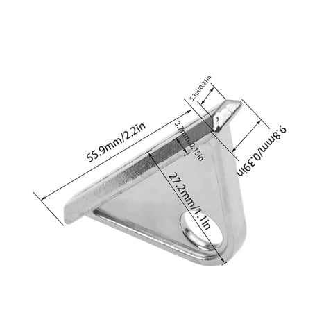 Dimensions of 4 Pack Sliding Hooks For 6mm T-Slot Aluminum Extrusion, 2020 Series Zinc Alloy Durable Silver Connectors For Routers, 3D Printers