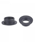 Flanged Sleeve Bearing Set 10mm Bore, 12mm OD, 6mm Length, 18mm Flange Diameter, 1mm Flange Thickness, POM Self Lubricating No Oil Needed Bushings Black, 4 Pack, Low Friction, High Load Capacity, Durable. Two black flanged bushings
