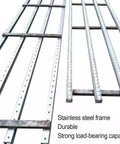 Light Duty Gravity Conveyor Slides With Smooth ABS Plastic Rollers For Effortless Cartons And Barreled Water Moving On Portable Metal Frame Unloading Pulley Silver 40cm Wide By 100cm Long stainless steel frame and durable rollers