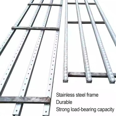 Light Duty Gravity Conveyor Slides With Smooth ABS Plastic Rollers For Effortless Cartons And Barreled Water Moving On Portable Metal Frame Unloading Pulley Silver 40cm Wide By 100cm Long stainless steel frame and durable rollers