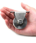 Stainless Steel 2 Inch Sliding Gate V Groove Roller Bearings Pulley Wheels With Bracket For Track Rail System in hand