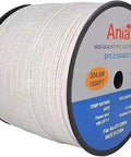 Spool of Low Voltage Landscape Lighting Copper Wire 18 Gauge 2 Conductor White 1000 Feet Outdoor Direct Burial SPT-2 18/2 Cable.