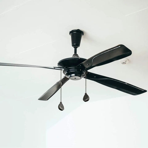 Four Pack 12 Inch Ceiling Fan Pull Chain Extenders in Black Copper Finish with Classic Drop Shaped Beaded Pendants and Connectors for Fans