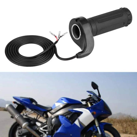 Universal Twist Throttle Grip For Electric Scooters And Bikes With Three Wires 12 24 36 48V Snappy Throttle Response For Pocket Bikes Mini Choppers And Karts Ride Ready With Smooth Power