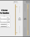 Diagram of Brushed Gold Cabinet Pulls 12.6 Inch 6 Pack Solid Heavy Duty Built To Last Drawer Handles For Kitchen Cabinets Zinc Construction