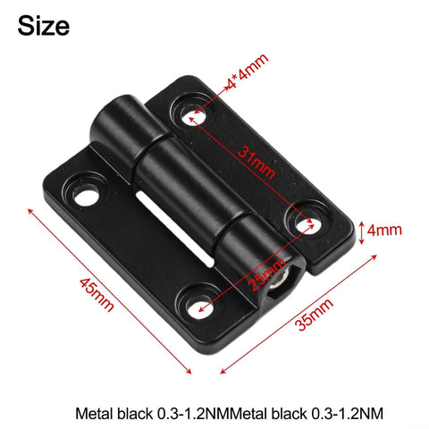 Adjustable Torque Damping Hinge Pack Of 4 For Cabinets And Industrial Settings With Beefy Black Construction Heavy Duty Zinc Alloy