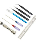 Dope 38 Piece Model Tools Kit For Gundam And Car Models Easy To Use Basic Tools shown with tweezers, screwdrivers, and ruler.