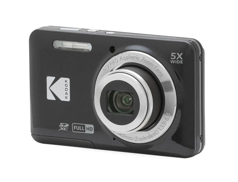 Black digital camera with 5x optical zoom lens, part of Grab And Go Digital Camera Bundle For Sharp Photos And Smooth Video 16MP Sensor 28mm