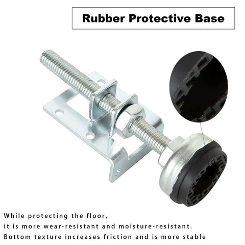 Heavy Duty Furniture Leveling Feet Set 8 Adjustable Load Levelers with rubber protective base and detailed texture view.