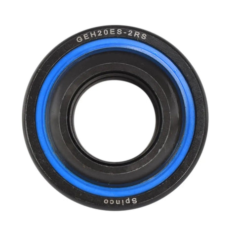 Premium 20 mm Metric Spherical Plain Bearing Forged From Precision Ground 52100 Steel For Silky Oscillation And Painless Misalignment Correction Built Wicked Tight For Heavy Duty Shop Grind, close-up view.