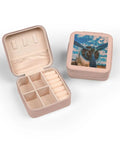 Aviation Inspired Jewelry Travel Case Pink Interior Purse Friendly Compact 4x4x2 Inch Size With Plush Lining Safeguards Rings