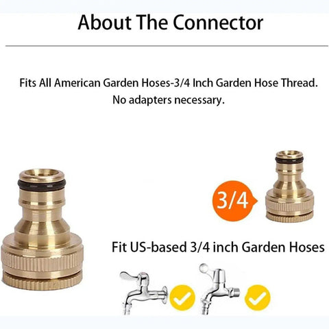 3/4 inch brass connector for Heavy Duty Stainless Steel Hose Reel Built Like A Tank For Garden Yard And Car Wash.