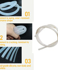 39 Inch Silicone Tube Hose For Vacuum And Diamond Microdermabrasion Machine Pro Grade Flexible Tubing, shown coiled with details