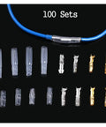 Heavy Duty Male Female Wire Box Insulated Cable Connector 3.9mm Electrical Crimp Terminals Assorted Kit For Your DIY Electric Gadgets And Home Projects, 100 sets